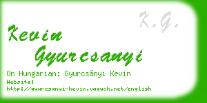 kevin gyurcsanyi business card
