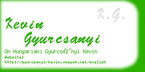 kevin gyurcsanyi business card